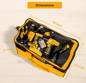 Ingco 16 Inch Tool Bag Organizer With Wide Mouth Water-proof
