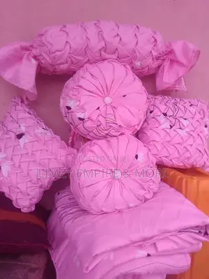 Bedsheet Plus Fancy Throw Pillows