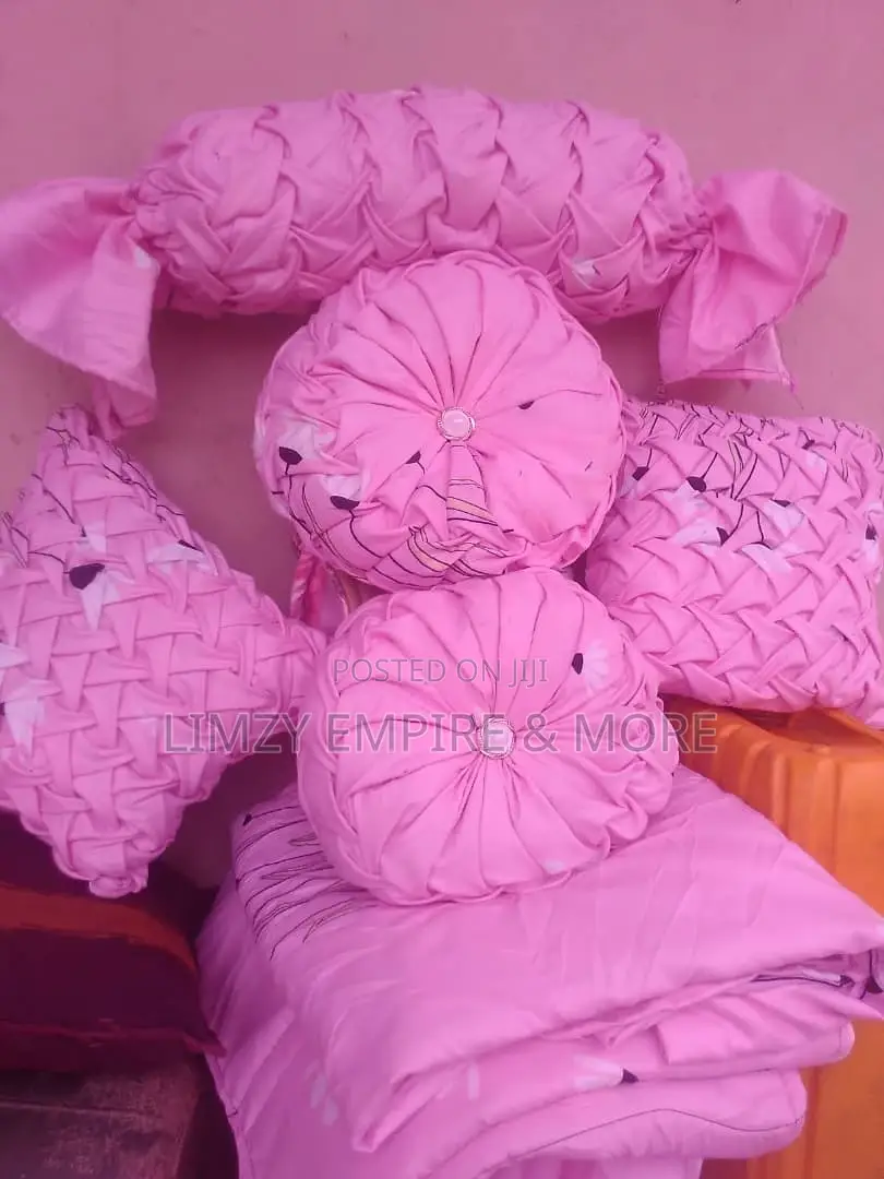 Bedsheet Plus Fancy Throw Pillows