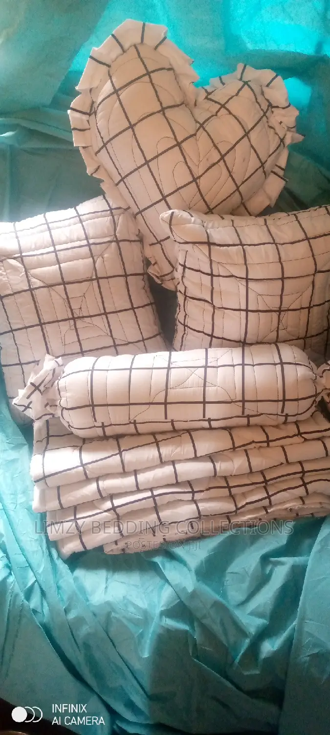 Bedsheet Plus Fancy Throw Pillows