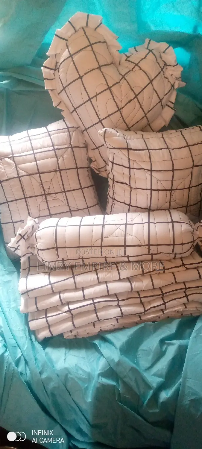 Bedsheet Plus Fancy Throw Pillows