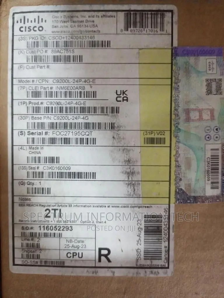 Cisco C9200l-24p-4g-E Gigabit and Poe Switch