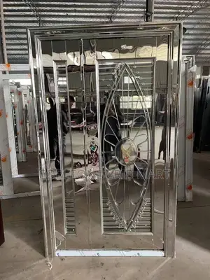 Silver Glass Special Egg Shape Design Door