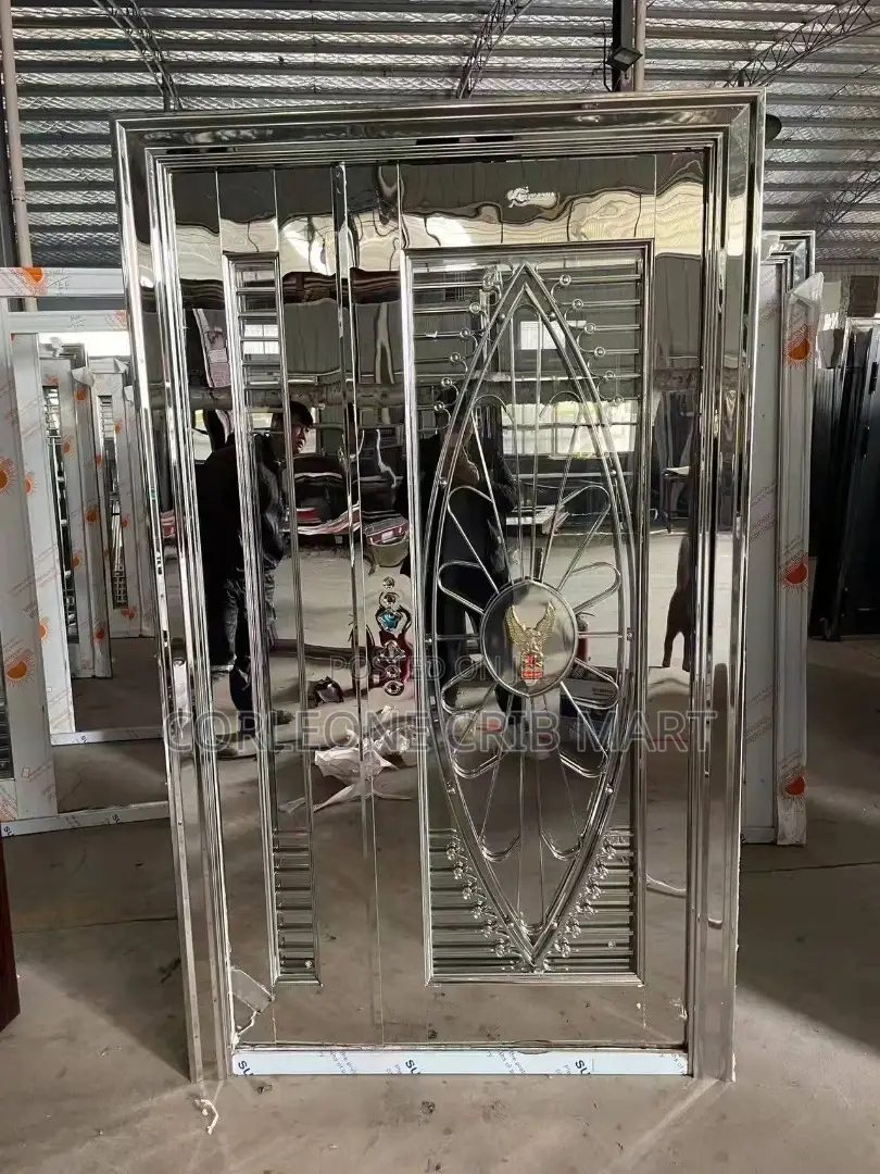 Silver Glass Special Egg Shape Design Door