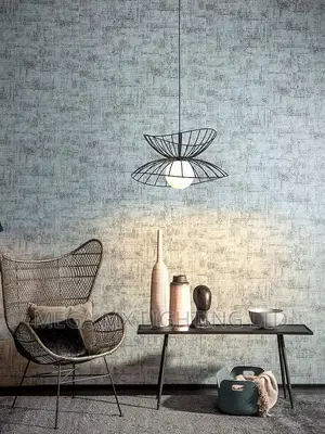 Modern LED Pendant Light Minimal Straw Hat Chandelier 40cm