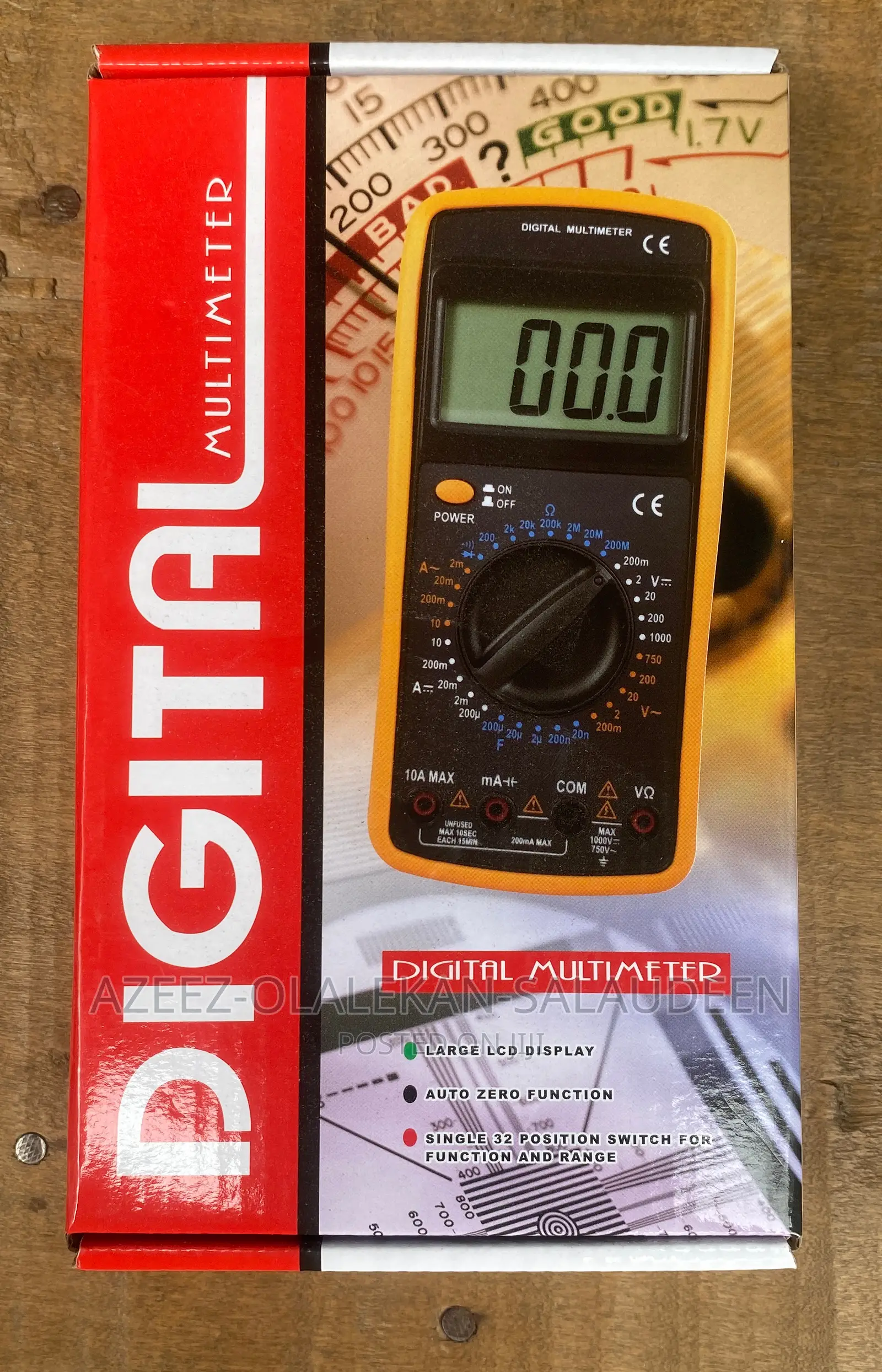 Digital Multimeter Dt9205a Large LCD Display