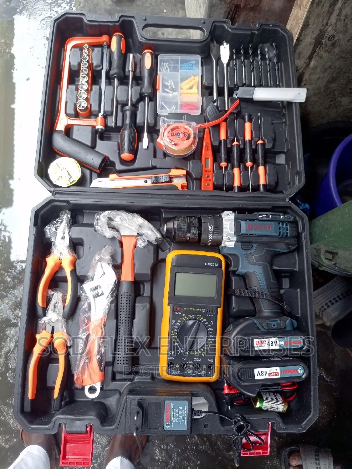 48v Bosch Screw Machine With Full Set of Tools Multimeter