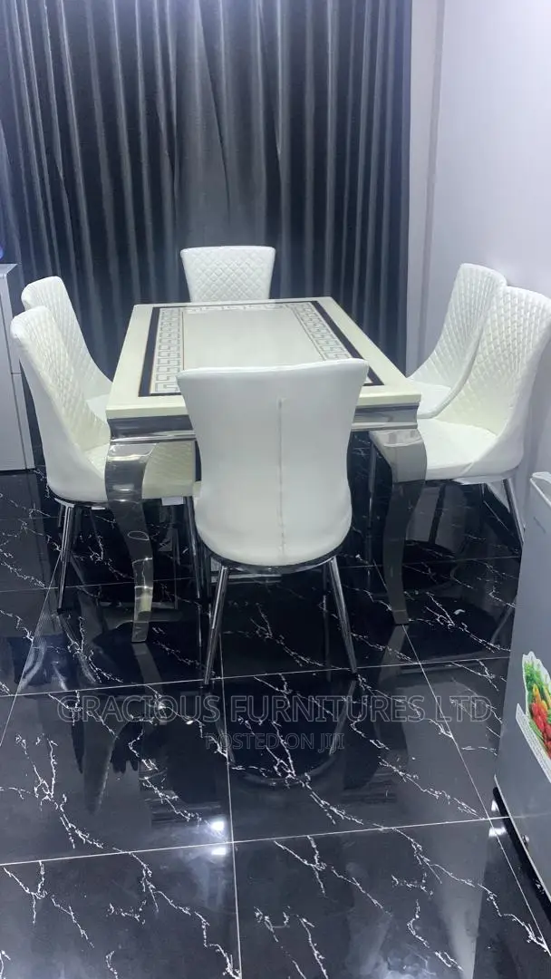 Marble Dining Table 6 Chairs