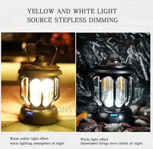 Retro Rechargeable Camping Lanter 3 Modes Lamp