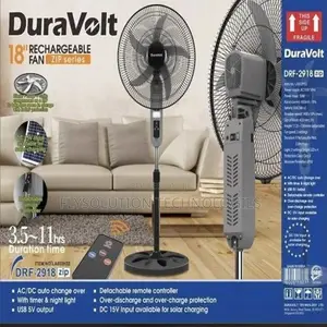 Duravolt 18 Inches Dc Rechargeable Standing Fan - Long Life