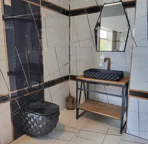 Crystal Black Wall Hung Toilet Set