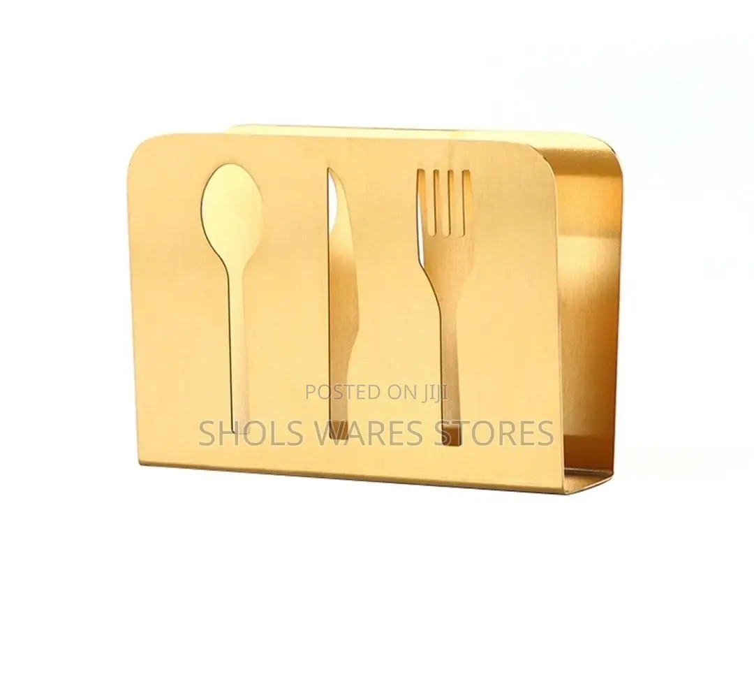 Stainless Gold and Silver Serviette Holder