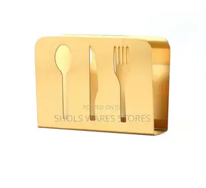 Stainless Gold and Silver Serviette Holder