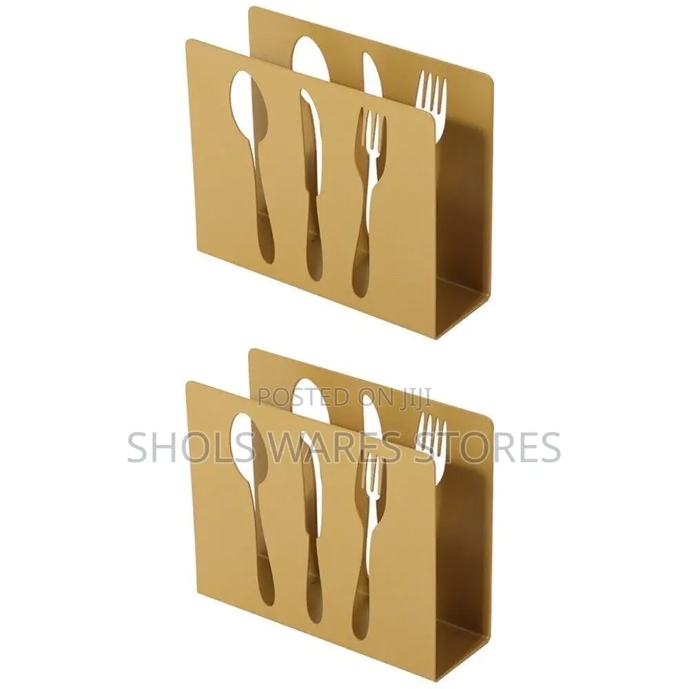 Stainless Gold and Silver Serviette Holder