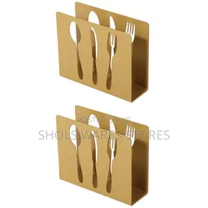 Stainless Gold and Silver Serviette Holder