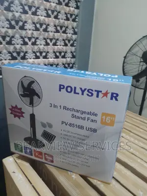 16' Inch Polystar 3 in 1 Rechargeable Standing Fan