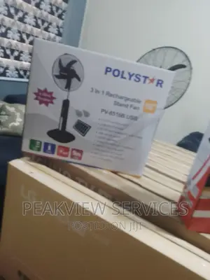Brand New 16" Polystar 3 in 1 Rechargeable Standing Fan