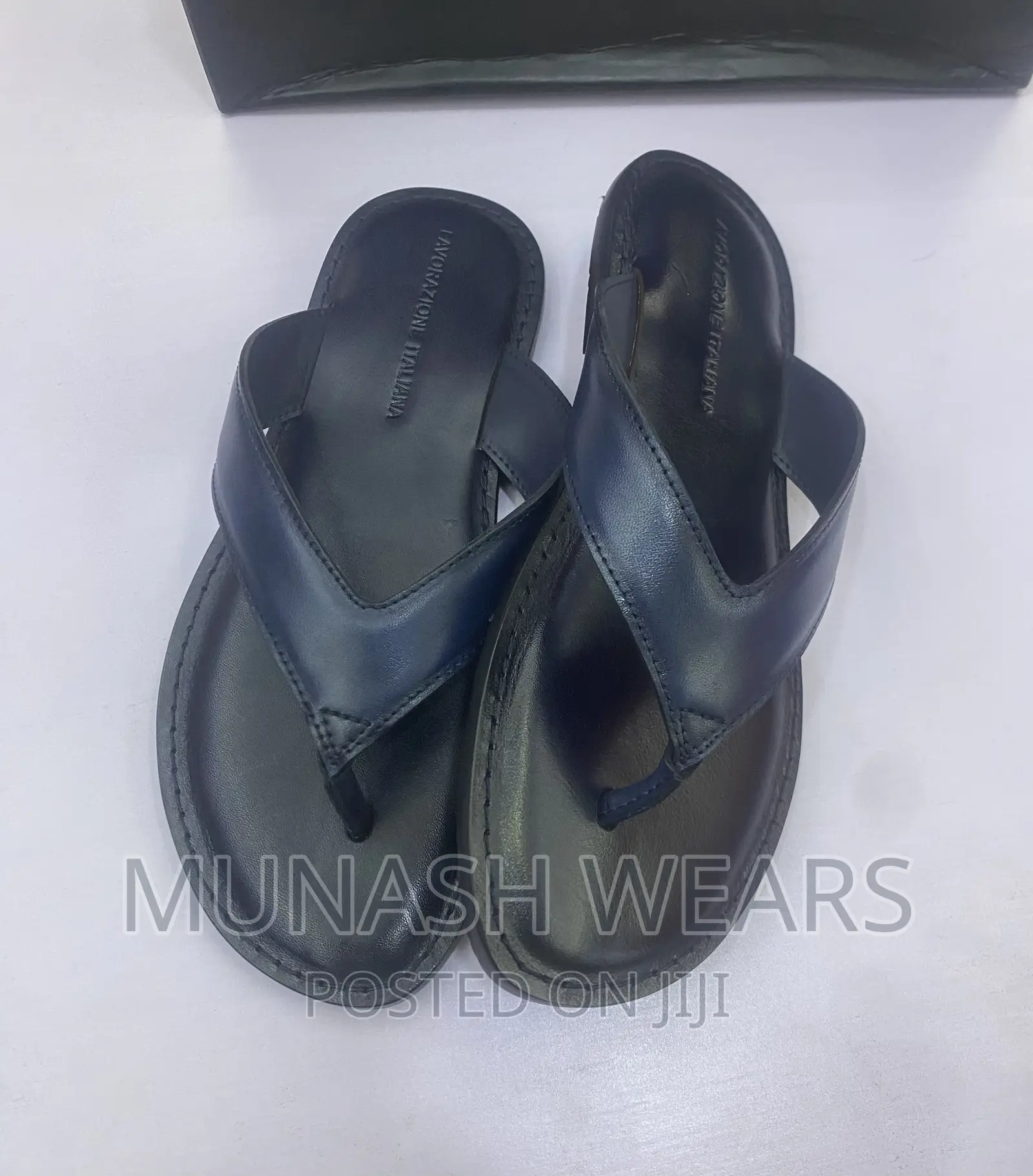 Italian Leather Slipers for Men