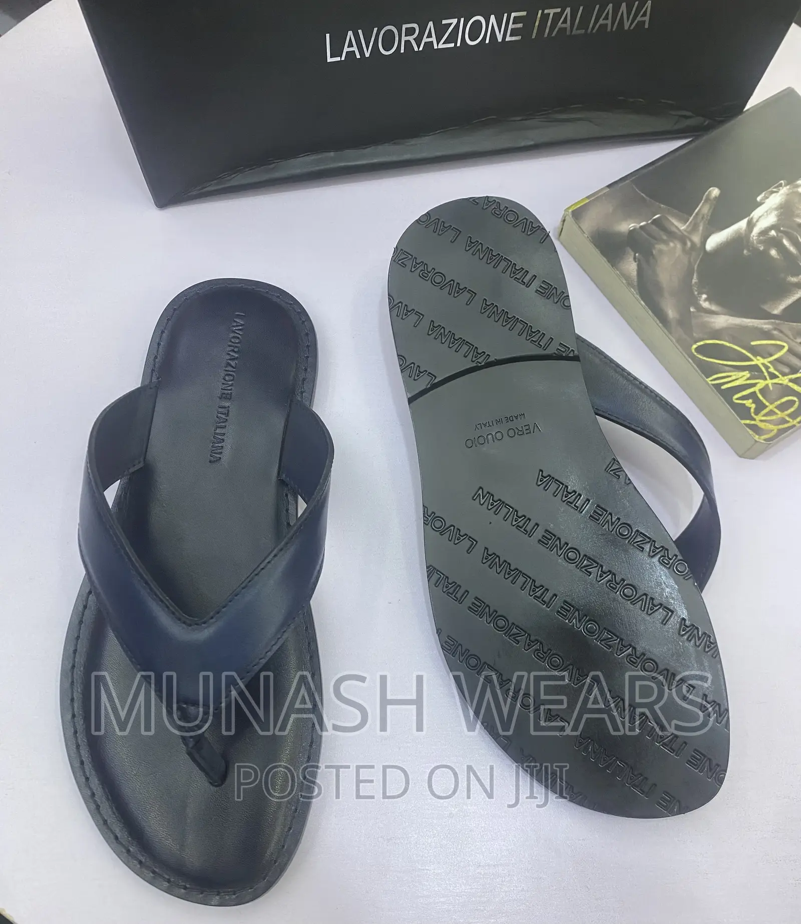 Italian Leather Slipers for Men