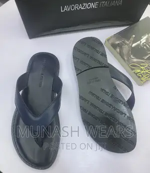 Italian Leather Slipers for Men