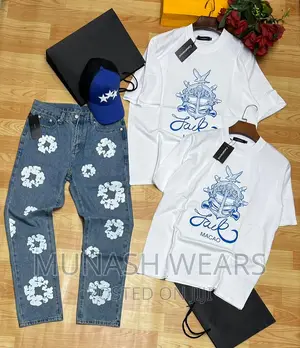 Luxury Jean and Designer T-Shirt Combo
