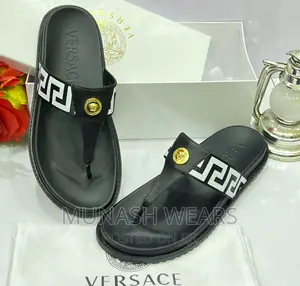 Versace Leather Slippers