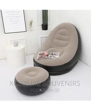 Inflatable Sofa Chair With Foot Stool and Air Plump