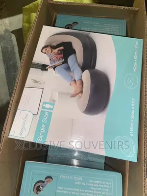 Inflatable Sofa Chair With Foot Stool and Air Plump