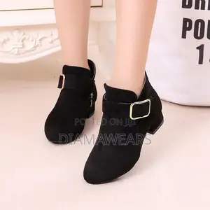 Photo - Black Suede Children Ankle Shoe