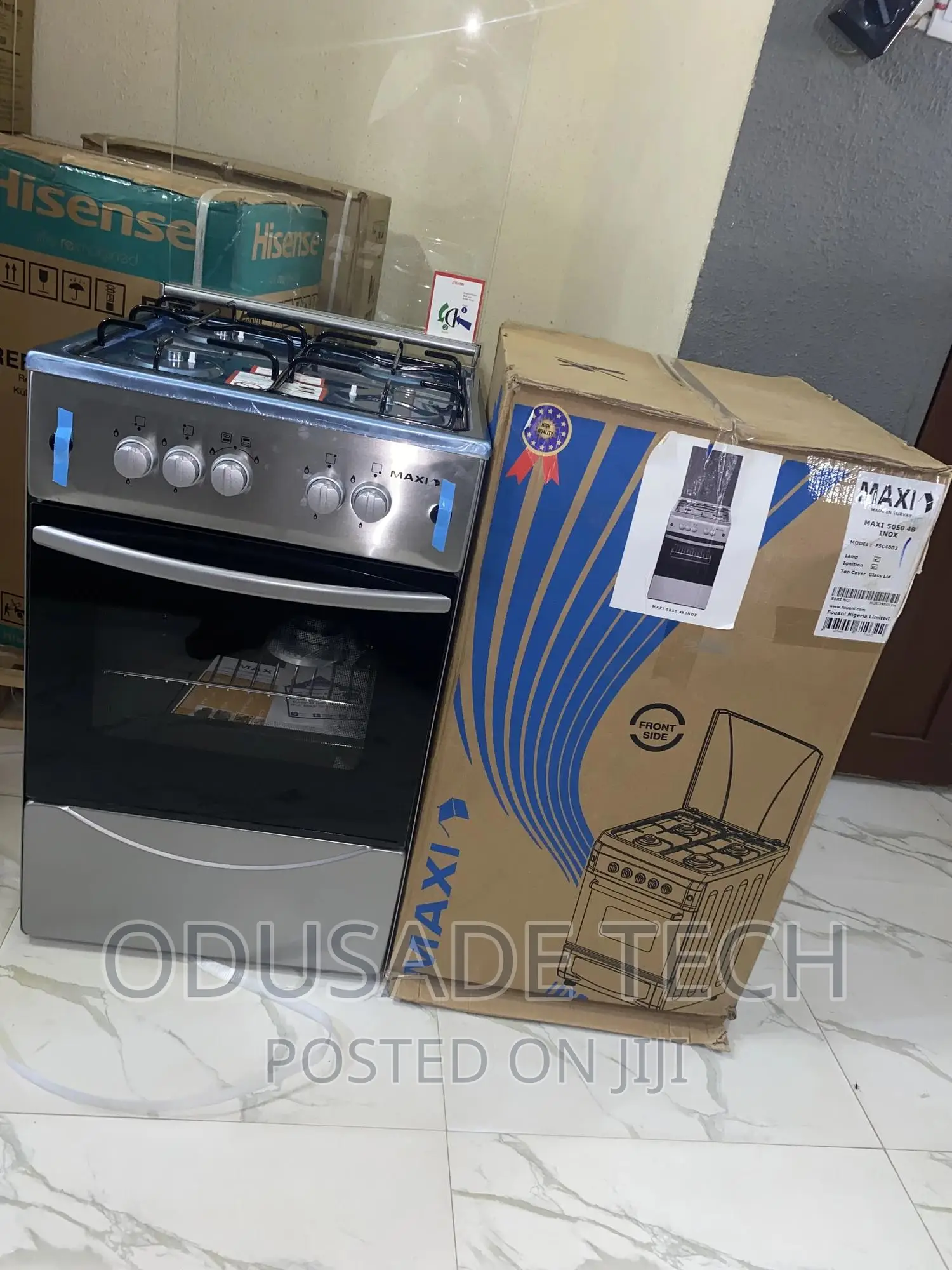 Maxi 50x50 INOX 4 Gas Cooker