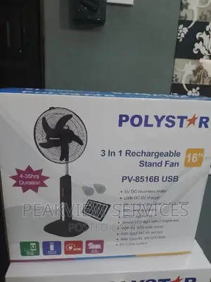 Trending Polystar 16''inch 3 in 1 Rechargeable Fan