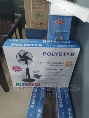 The New in Polystar 16 Inch Rechargeable Standing Fan