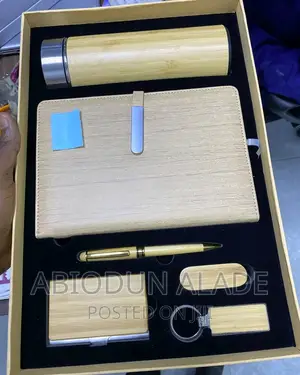 Cooperate Gift 6 in 1 Diary With Power Bank, Flask, Pen, Mp