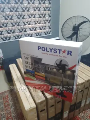 Brand New Polystar 18''inch Rechargeable Fan