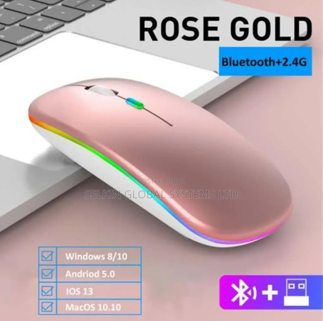 Rechargeable Wireless And Bluetooth Mouse For Macbook