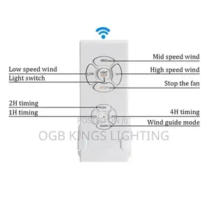 Ceiling Fan Crystal Led Light and Remote Control