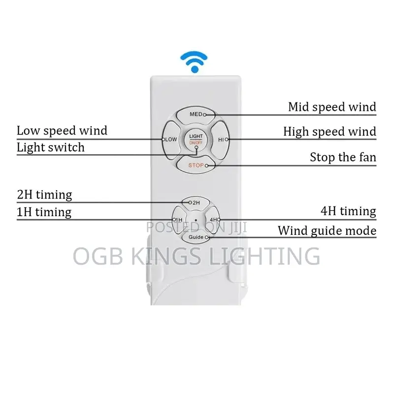 Ceiling Fan Crystal Led Light and Remote Control