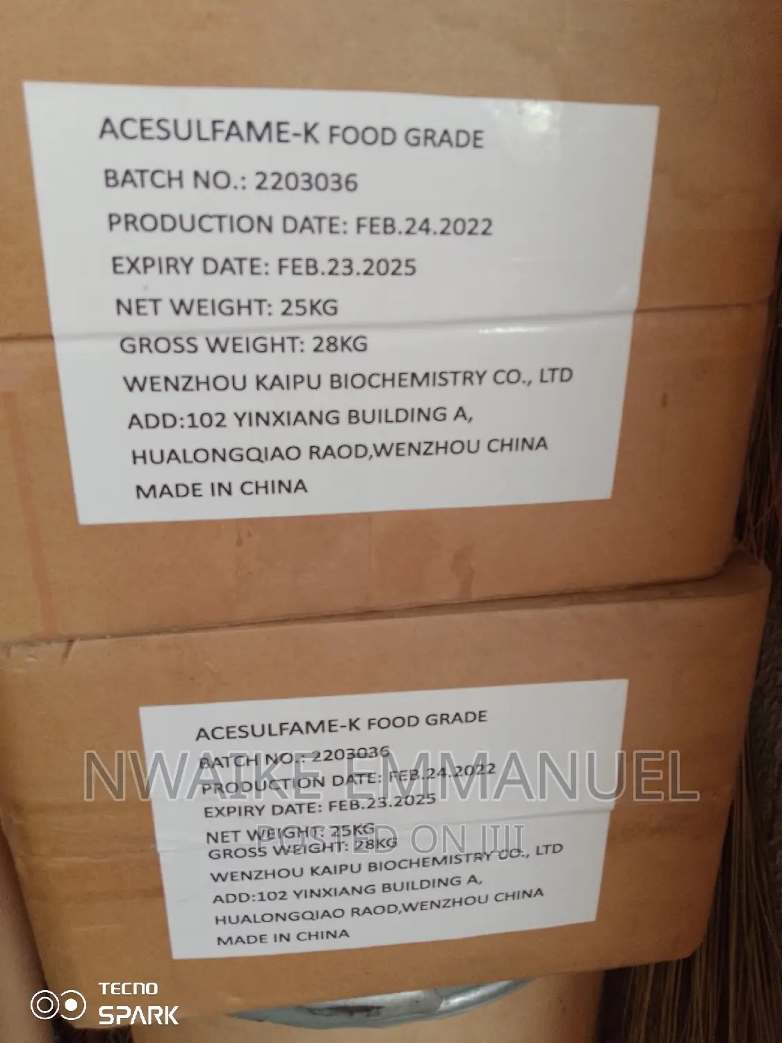 Acesulfame K. ( Sugar Replacer)