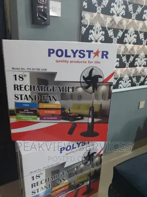 The Quality Polystar 18 Inch Rechargeable Fan