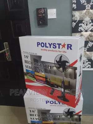 The Quality 18 Inch Rechargeable Polystar Standing Fan