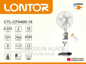 18 Inches Lontor Rechargeable MIST Fan