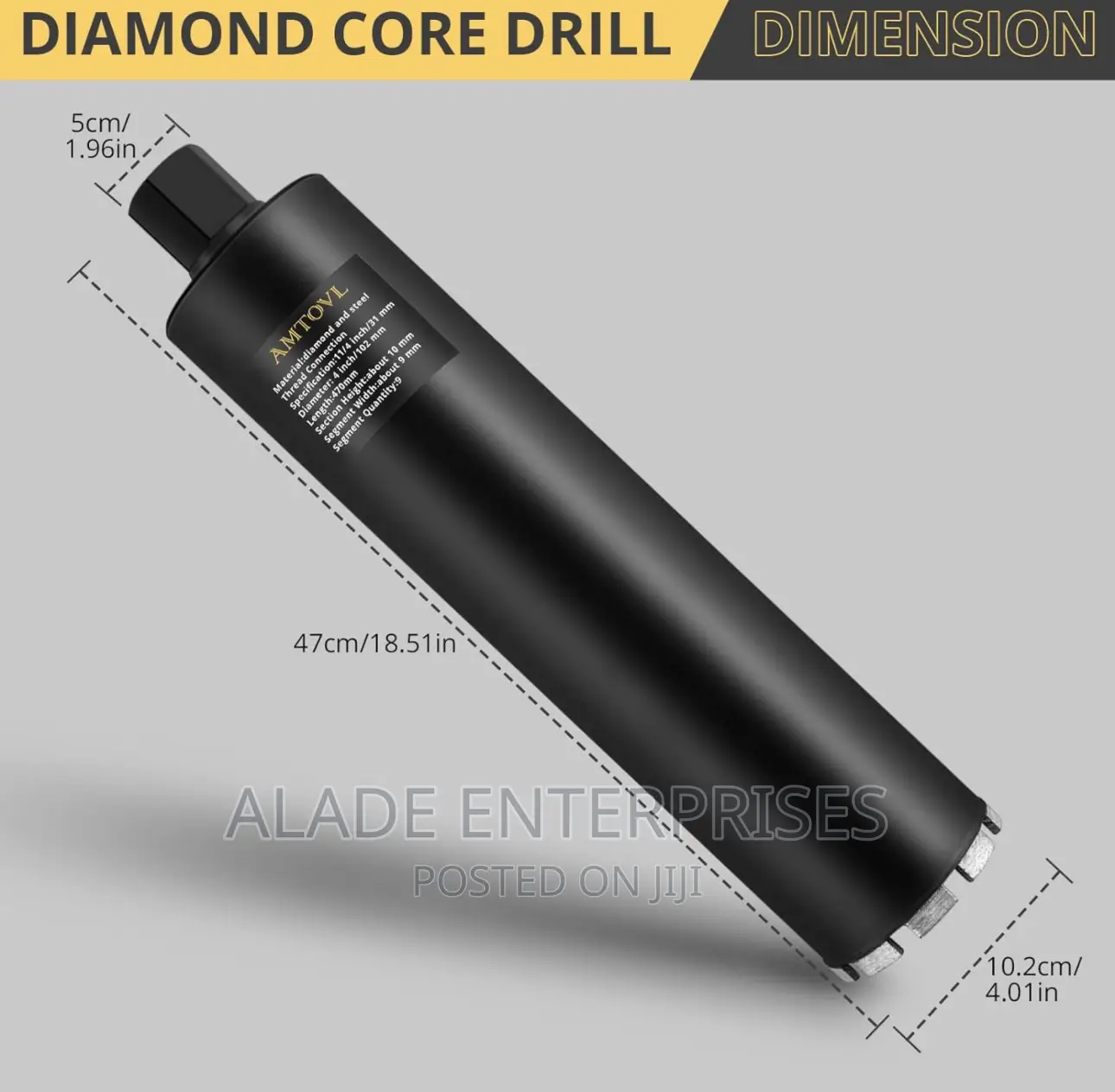 102mm Diamond Core Drill Bit, 4" Core Drill Bit
