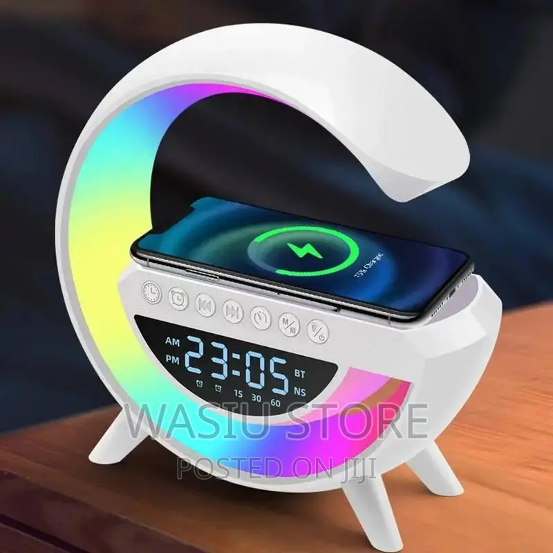 Led Wireless Charger Atmosphere Lamp With Bluetooth Speaker