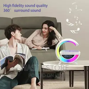 Led Wireless Charger Atmosphere Lamp With Bluetooth Speaker