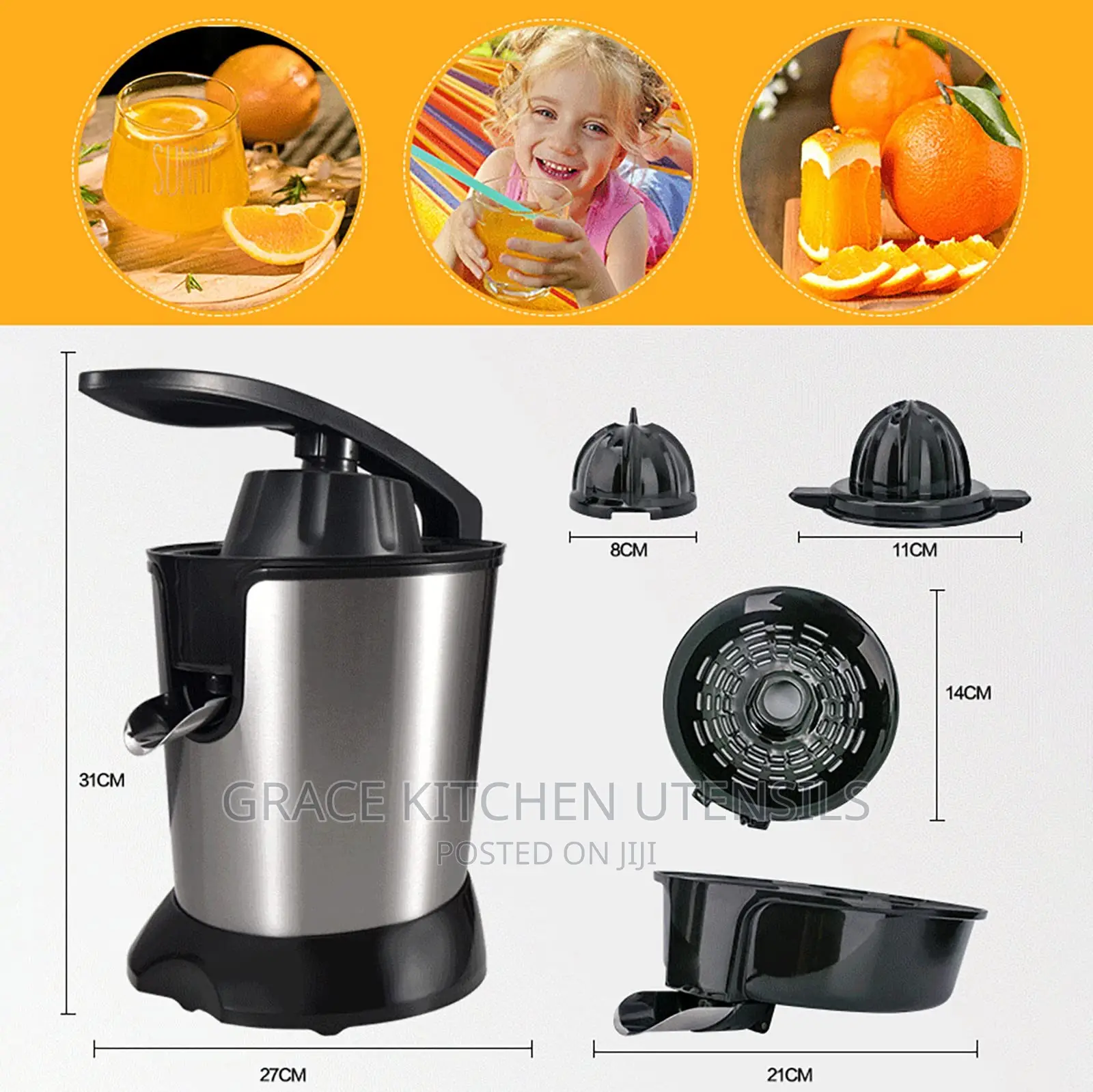 Hand Electric Juicer, 800ml Fruit Juicer,