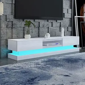TV Stand With LED Lights Remote Control