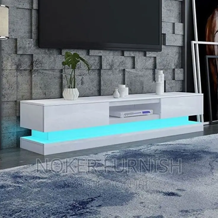 TV Stand With LED Lights Remote Control
