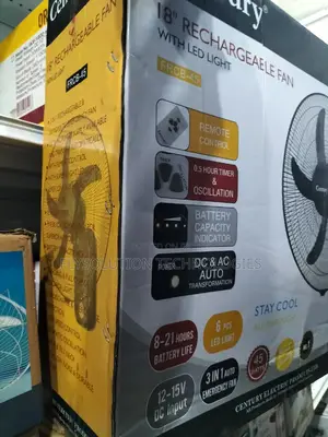 18 Inches Century Rechargeable 12v Wall Fan