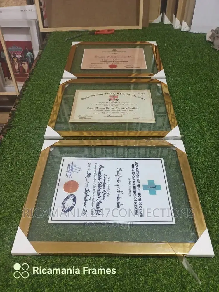 Certificate Transparent Glass Frames in Lagos Island (Eko) Home