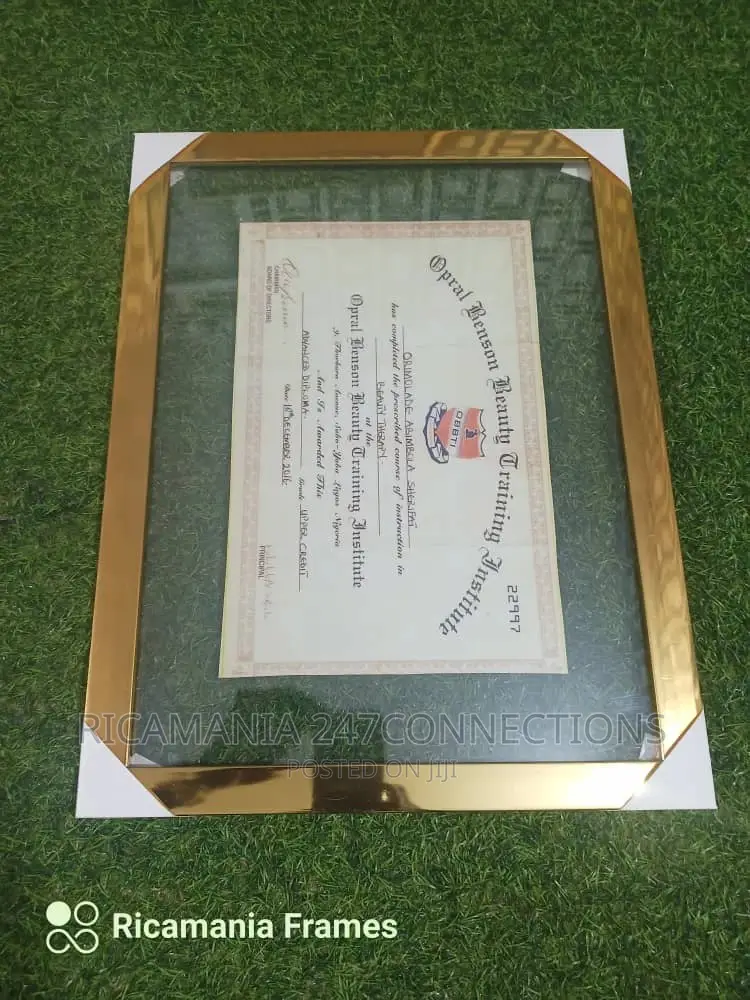 Certificate Transparent Glass Frames in Lagos Island (Eko) Home